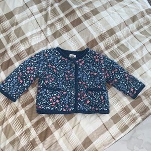 Baby B’gosh flowery quilted jacket. Size 6 mo’s.